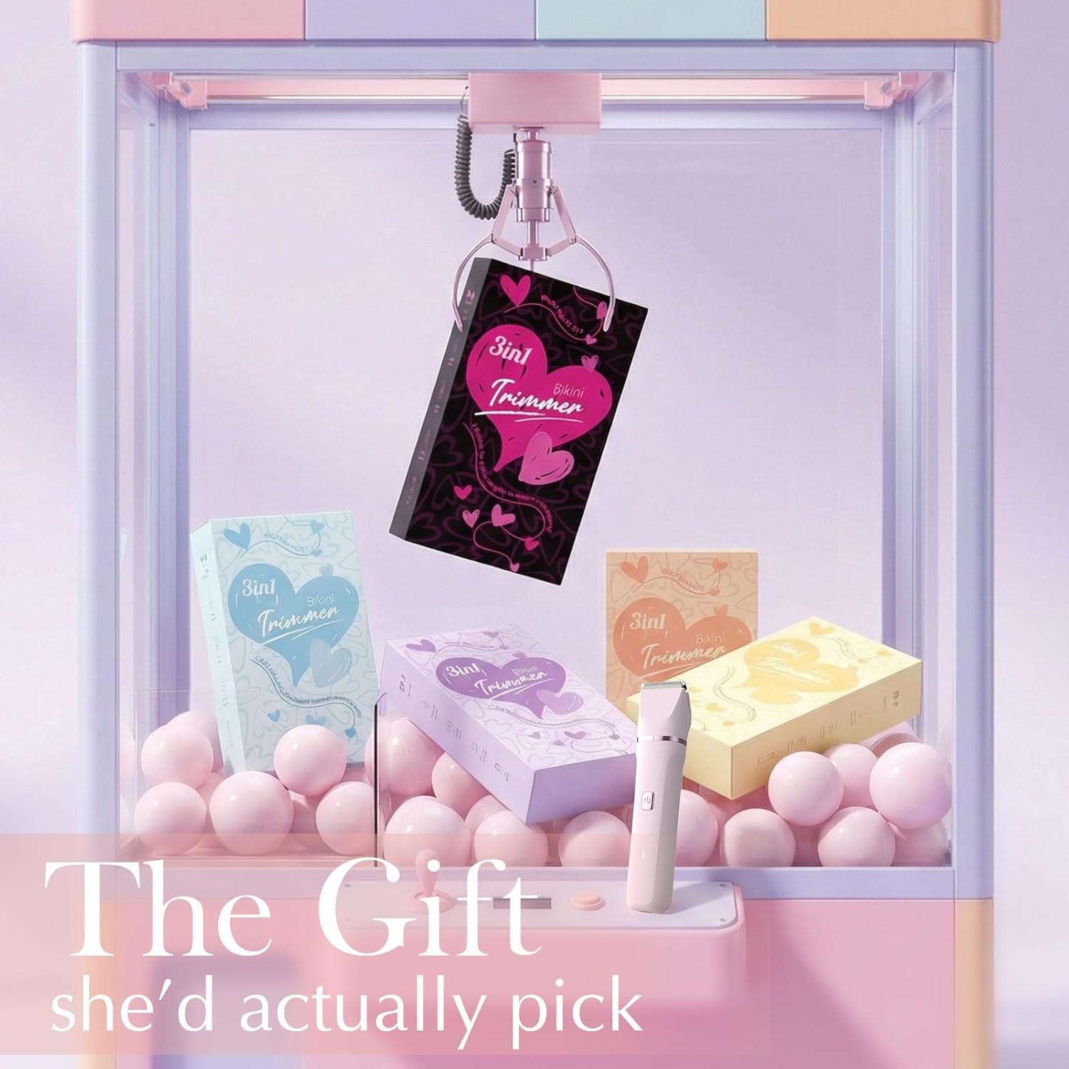 Storioza 5-in-1 Electric Body Hair Trimmer, Professional Grooming Kit with 5 Interchangeable Heads, Model L6 for Women, Pink - Image 2