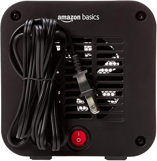 Storioza Portable Ceramic Space Heater - Small Personal Desktop Electric Heater for Office & Home - Fast Heating, Compact Design, Black - Image 5