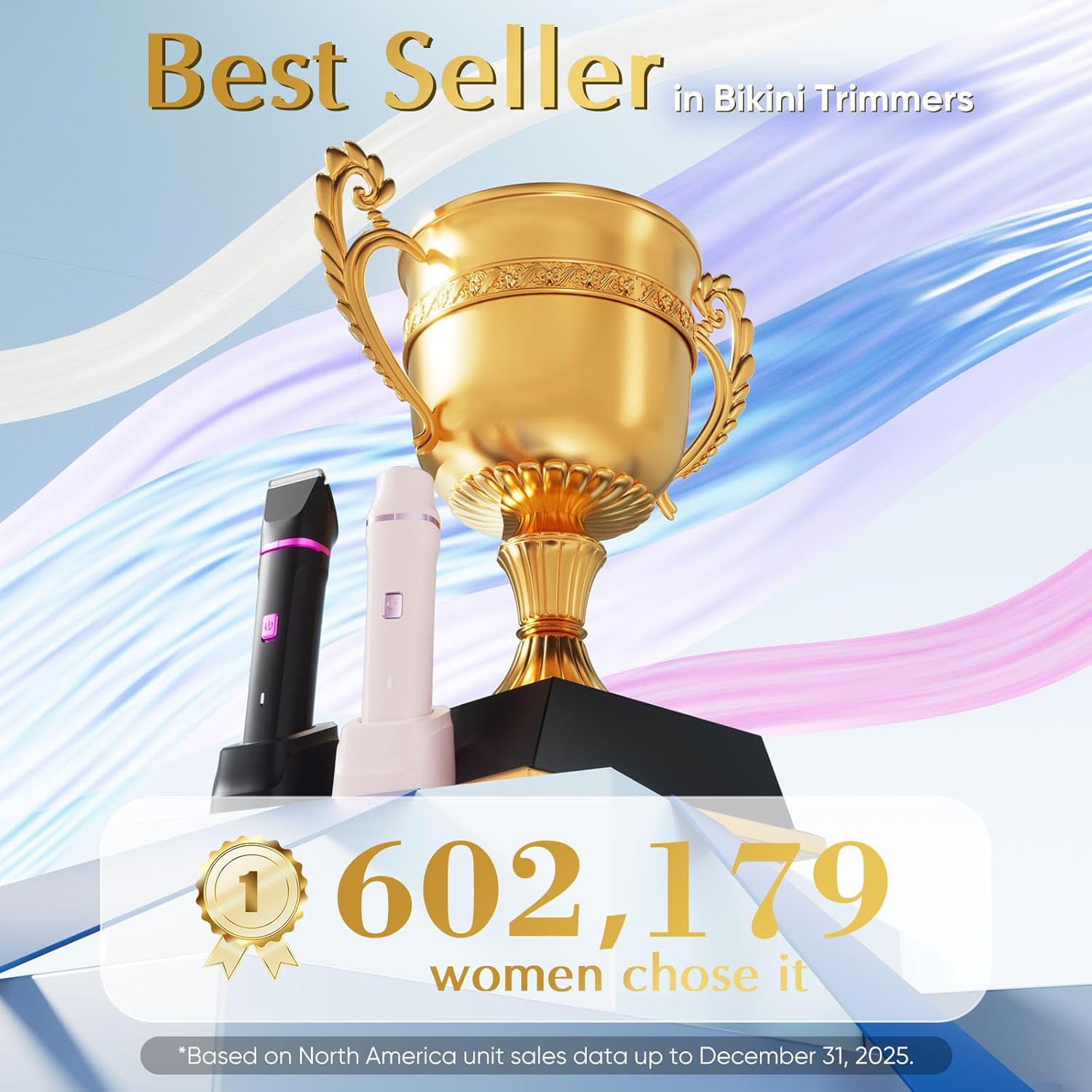 Storioza 5-in-1 Electric Body Hair Trimmer, Professional Grooming Kit with 5 Interchangeable Heads, Model L6 for Women, Pink - Image 11