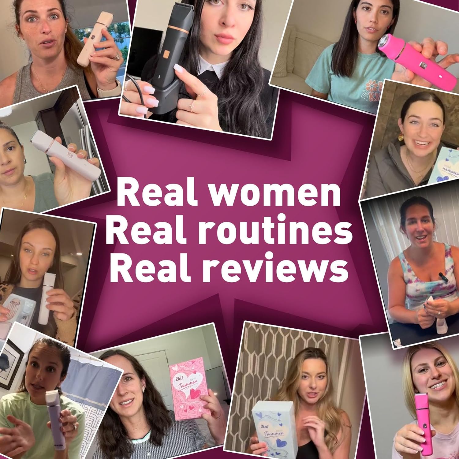 Storioza 5-in-1 Electric Body Hair Trimmer, Professional Grooming Kit with 5 Interchangeable Heads, Model L6 for Women, Pink - Image 5