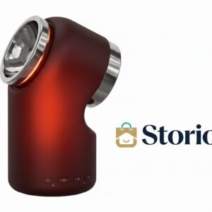 Storioza Portable Smart LED Projector & Bluetooth Speaker – 360° Rotating Lens, HD Video Support, Deep Bass Audio, Deep Red Edition